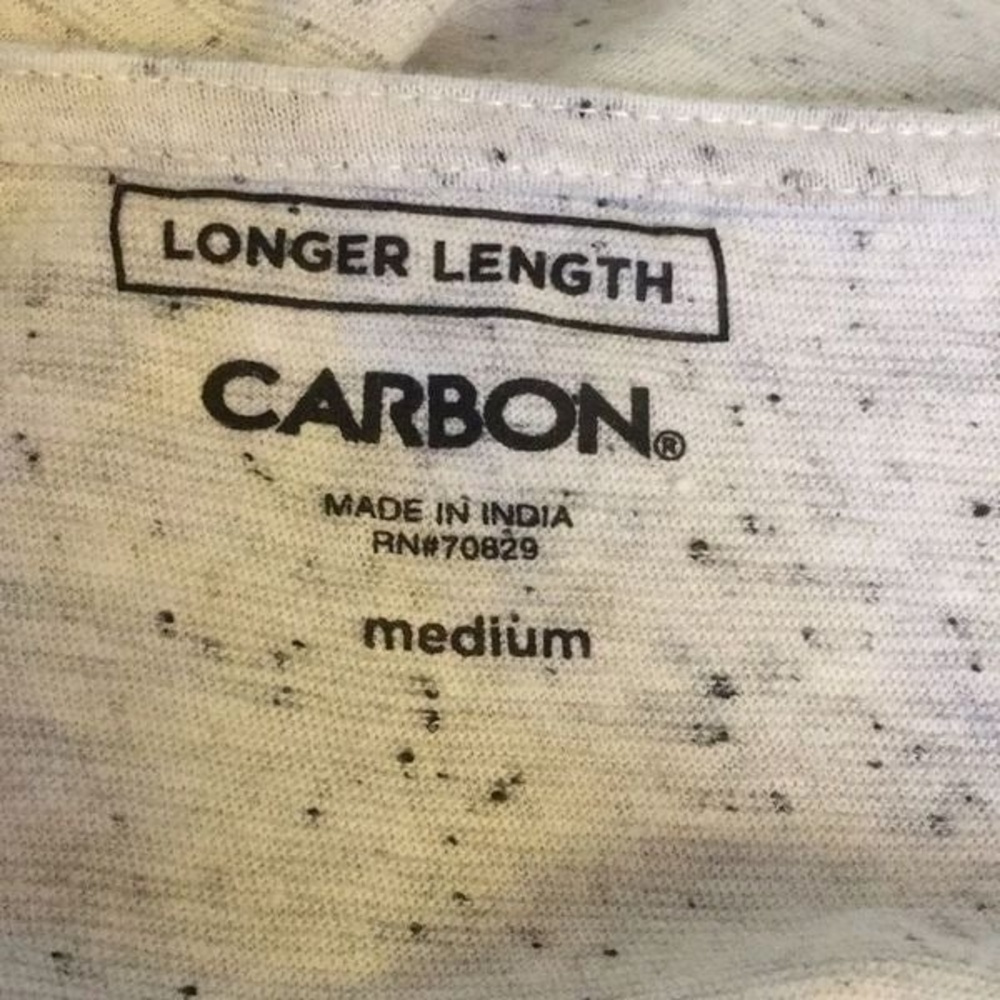 Carbon Womens Grey Speckled Long Sleeve Longer Length Pocket Tee Size Medium - Picture 9 of 10